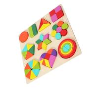 Hemobllo Éducatif Bois Montessori Forme Géométrique Puzzle Garçon Fille Éveil Cognitif Développement Motricité Garçons Filles