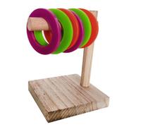 Hemobllo Éducatif Interactif pour Perroquets Anneau et Sûr Stimule Intelligence des Petits Oiseaux et Inséparables