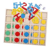 Hemobllo Éducatif Mathématiques Bois pour Garçon Fille Jeu de Comptage et Calcul Addition et Soustraction Développement Logique et Coordination Main-Cerveau Sécurité sans Bords Tranchants