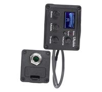 Hemobllo Égaliseur Piezo 3 Bandes pour Ukulélé Écran Lcd, Accordeur Numérique Intégré, Préampli Amplificateur, Système Tuner Précis pour Accessoires Ukulélé