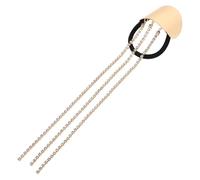 Hemobllo Élastique à Queue de Cheval en Alliage de Zinc Or Pompon pour Femmes Cheveux Fins, Facile à Appliquer et Élégant Style Casual ou Habillé