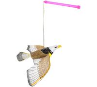 Hemobllo Électronique Oiseau Aigle Volant avec Yeux Lumineux Suspendu Plafond en Plastique pour Garçon et Filles, Interactif Planant et Amusant