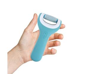 Hemobllo Éliminateur de Callosités Soin Professionnel Rechargeable Bleu Électrique en Pp et Quartz, Portable Conversion Touche pour Peaux Sèches des Pieds