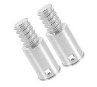 Hemobllo Embout Fileté de Manche à Balai en Alliage D'aluminium Argenté Compatible 25mm, Installation Sécurisée, Design Élégant pour Usage Domestique, Lot de 2 Pièces