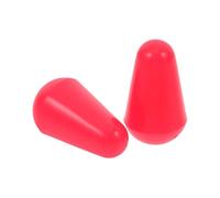 Hemobllo Embouts de Commutateur pour Guitare Électrique 2 Pièces, Pointe de Bouton Rouge en Plastique Solide, Accessoires de Remplacement 3 ou 5 Positions pour Interrupteur à Bascule, Kit