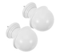Hemobllo Embouts de Rechange pour tringles à Rideaux 2 pièces, Ronds en Bois Blanc pour Tringle à Rideaux Romaine 29 mm, Entretien Simple pour fenêtres et Rideaux de Maison