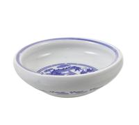 Hemobllo Encrier Multifonction en Porcelaine Bleu et Blanc Petit Format, Bol à Encre pour Calligraphie et Peinture, Plateau à Pinceaux Décor Dragon, Papeterie Calligraphique pour Artistes