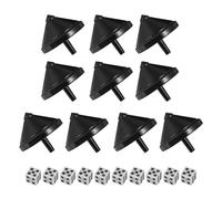 Hemobllo Ensemble de 10 Gyroscopes de Scène Noirs, Accessoires Magiques Créatifs et Décoratifs, Gyroscope à Hélice pour Spectacles et Fêtes, Jouets Fantaisie pour Magiciens