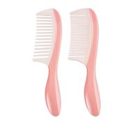 Hemobllo Ensemble de 2 Peignes en Plastique Rose pour Coiffage Peigne à Dents Larges pour Cheveux Bouclés pour Lissage Grand Format Accessoire de Salon Professionnel