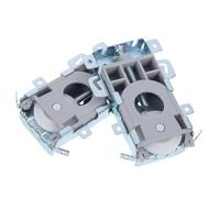 Hemobllo Ensemble de 2 Roulettes Inox pour Porte Coulissante, Poulies Robustes à Capacité Élevée, Silence, Compatibles Portes de Placard Miroir et Cloison Vitrée, Usage la Cuisine, Salle