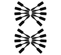 Hemobllo Ensemble de 20 Mini Pelles à Pot en Plastique Noir, Outil de Jardinage Manuel Compact pour Transplantation et Plantation de Succulentes, Petite Pelle à Fleurs Légère