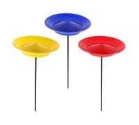 Hemobllo Ensemble de 3 Assiettes de Jonglage avec Bâtons Rouge, Bleu et Jaune - Kit de Jonglerie pour Garçon et Filles et Adultes, D'adresse pour Spectacle, Entraînement Coordination et