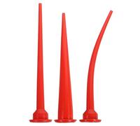 Hemobllo Ensemble de 3 Buses de Calfeutrage, Applicateur de Buse D'extension de Calfeutrage, Outil de Calfeutrage Flexible pour Usage Domestique, Embouts en Caoutchouc Rouge pour Une Étanchéité