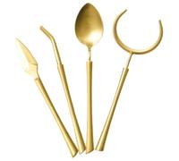 Hemobllo Ensemble de 4 Accessoires pour Art du Thé en Acier Inoxydable Outil Pratique et Délicat pour Cérémonie du Thé ou Camping