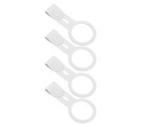 Hemobllo Ensemble de 4 Crochets Porte-Serviettes en Silicone sans Perçage Blanc Chaud Support Mural Antidérapant Cuisine et Salle de Bain Porte-Torchons Polyvalent pour Porte D’Armoire