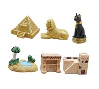 Hemobllo Ensemble De 6 Figurines Miniatures en Résine Égyptiennes Pyramide, Sphinx, Statuette Antique Décoration De Bureau Éducative Et Décor Thématique Égypte Antique pour Collection Et Exposition