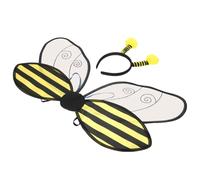 Hemobllo Ensemble de Déguisement D’Abeille Garçon et Filles 2 Pièces Jaune Serrage-Tête Antennes et Ailes Légères Costume Cosplay Rétro pour Halloween Festivals et Spectacles Thème des