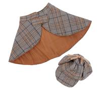 Hemobllo Ensemble Déguisement Détective pour Chat Taille M Cape et Chapeau en Polyester Doux Costume Cosplay pour Chat et Petit Chien Accessoires pour Fêtes Photos et Jeux de Rôle