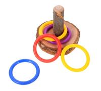 Hemobllo Entraînement pour Oiseaux avec Anneaux Colorés Jeu Interactif pour Intelligence des Perroquets et Perruches Adapté à Toutes Cages