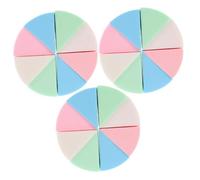 Hemobllo Éponge à Maquillage En Latex Wedge Triangulaire 24 Pièces Petites Doubles Usage Sèches Et Humides Femmes Pour Fond De Teint Contour Visage