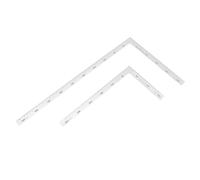 Hemobllo Équerre de Menuisier Précise 2pcs en Acier Inoxydable Règle à Tracer L Forme Angle Droit 90 Degrés pour Travail du Bois et Construction