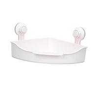 Hemobllo Etagère Angle à Ventouse pour Salle de Bain Rangement sans Perçage Support de Auto Adhésif Capacité pour Shampoing et Gel Accessoire Salle Bain Pratique et Stable