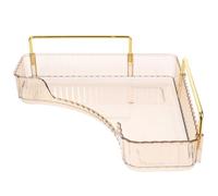 Hemobllo Étagère de Rangement d'angle Design Simple et Pratique Grosse Capacité en Métal et Pet pour Salle de Bain pour Cosmétiques et Petits Objets de Bain