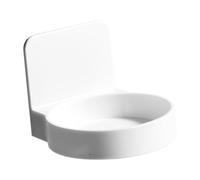 Hemobllo Étagère Murale Blanche pour Salle de Bain Support de Rangement Toilette sans Perçage Design Simple et Élégant pour Cuisine et Chambre Étagère Pratique et Sûre