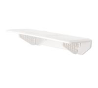Hemobllo Étagère Murale Flottante en PP et Abs Design Simple et Pratique et Pliable Blanche pour Rangement sans Perçage la Cuisine Salle de Bain