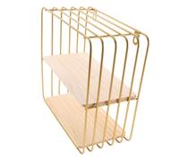 Hemobllo Étagère Murale Flottante Multifonction Doré Support Mural Compact et Robuste pour Salle de Bain Salon et Bureau Rangement Décoratif et Gain de Place Pratique