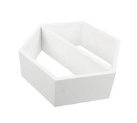 Hemobllo Étagère Murale Hexagonale Blanche avec Séparateur Support Mural sans Perçage Rangement Décoratif pour Fleurs et Objets Mini Présentoir Maison