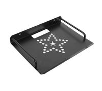 Hemobllo Étagère Murale Métal pour Projecteur et Routeur Support Flottant avec Ventilation Rangement Polyvalent pour Bureau et Maison Dimensions Finition Noire