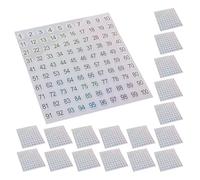 Hemobllo Étiquettes Autocollantes Numérotées de 1 à 100, 20 Feuilles Rondes Holographiques Étanches, Petits Autocollants Pré-numérotés pour Organisation Bureau, Loisirs Créatifs