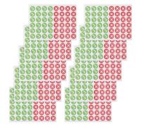 Hemobllo Étiquettes Autocollantes Surface Écrivable et Repositionnable Rondes Vertes et Rouges 480 Pièces Pack de 10 Feuilles pour Marquage DIY et Enregistrement