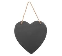 Hemobllo Étiquettes de Jardin en Ardoise Naturelle Forme Cœur 20x20 Cm, Résistantes aux Intempéries, Réutilisables, Double Face, pour Pots et Plantes en Extérieur, Marqueurs Solide