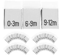 Hemobllo Étiquettes de Mois pour Vêtements de Bébé 3-12 Mois en Polyester Blanc, 300 Pièces pour Organiser et Identifier L'âge des Habits
