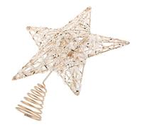 Hemobllo Étoile de Sapin Fer Robuste Décoration de Noël sans Électricité Design Classique Cinq Branches Adaptée Aux Petits et Grands Arbres Ornement Festif Polyvalent pour Maison et Bureau