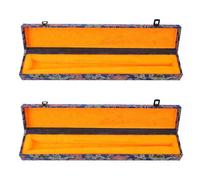 Hemobllo Étui à Éventail Pliant 23 Cm en Papier Xuan Fermeture à Pression, Boîte de Rangement Rigide pour 2 Éventails, Coffret Présent en Carton Pressé pour Voyages et Événements