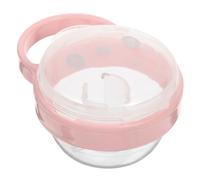 Hemobllo Étui à Tétine Portable pour Bébé en Pp Rose Crochet, Design Mignon, Boîte de Rangement Protectrice sans Bavures pour Sucette de Remplacement