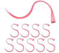 Hemobllo Extensions de Cheveux Colorées pour Femmes 10pcs en Fibre Haute Température, Clips Faciles à Appliquer et Coupables, pour Performances et Usage Quotidien