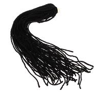 Hemobllo Extensions De Dreadlocks Synthétiques Unisexe Taille Fine Crochet Style Hip-hop Noir 1b Pour Cosplay Fête Mariage Quotidien