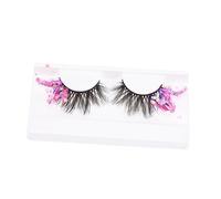 Hemobllo Faux Cils Fluorescents avec Paillettes pour Cils Décoratifs Éblouissants pour Événements et Sorties Faciles à Appliquer et Réutilisables