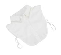 Hemobllo Faux Col Amovible Orné de Cristaux et Perles Brodées, Col Décoratif Blanc et Or, Taille Unique, Collier de Dickey Élégant pour Femmes, Accessoire Mode Polyvalent pour Occasions
