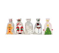 Hemobllo Fermeture Sécurisée pour Noël 5 Paquet Présents à Cordon en Tissu Chic pour Ranger Petits Objets et Chocolats, Lot de 5 Pièces Délicates
