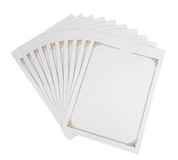 Hemobllo Feuilles de Papier Certificat Vierge Lors de Formations Professionnelles Lot de 10 Couleur Or Finition en Feuille D'or Résistante pour Diplômes et Récompenses