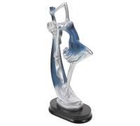 Hemobllo Figurine Danseuse Résine Bleue Décorative pour Bureau et Maison Statuette Élégante de Petite Ornement Romantique pour Anniversaire et Espace de Travail