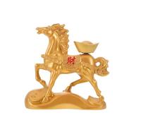 Hemobllo Figurine de Cheval Feng Shui en D’Or Yuan Bao Décorative Ornement de Bureau Amulette pour Maison et Bureau Statuette Chinoise Symbolisant Richesse et Prospérité Présent