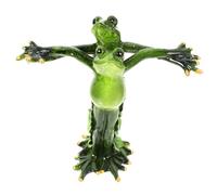 Hemobllo Figurine Grenouille Résine Décorative Statue Couple Grenouille Jardin Ornement Animal pour Bureau Maison et Voiture Modèle Stable