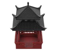 Hemobllo Figurine Miniature de Pavillon Asiatique Double Étage Décoration Zen pour Aquarium et Jardin Statue de Bonsaï Japonaise Accessoire Micro-Paysage Décoratif Ornement Stable