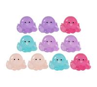 Hemobllo Figurines de Pieuvre Phosphorescentes Décorations Légères et Réalistes Lot de 10 en Résine Style Délicat et Moderne Couleur Aléatoire pour Aquarium et Bureau